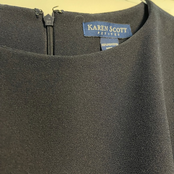 Sleeveless navy elegant dress 35 inches - Picture 2 of 3